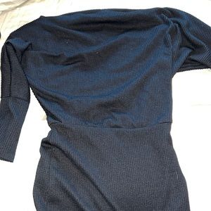 Black shoulder-less dress